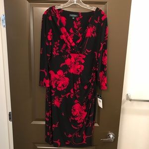 NWT Beautiful Ralph Lauren rose print dress